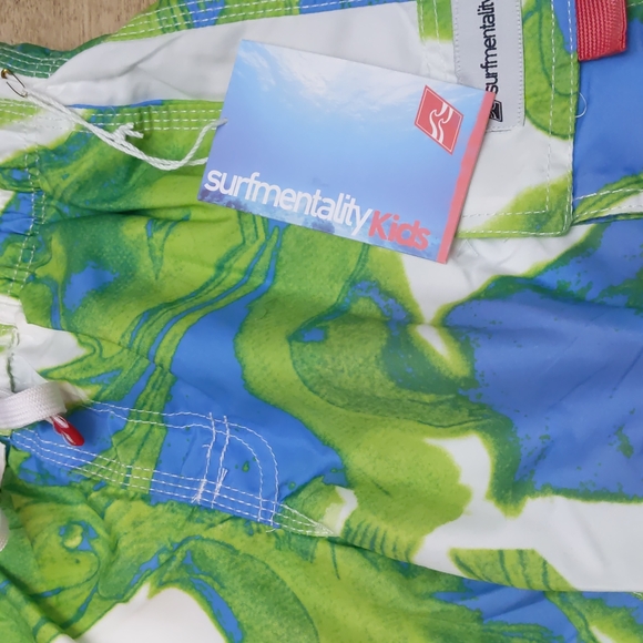 Surfmentality Kids Swim Trunks Boys Small NEW - Picture 5 of 6